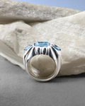 Anello Matricaria - Topazio Blu - 1